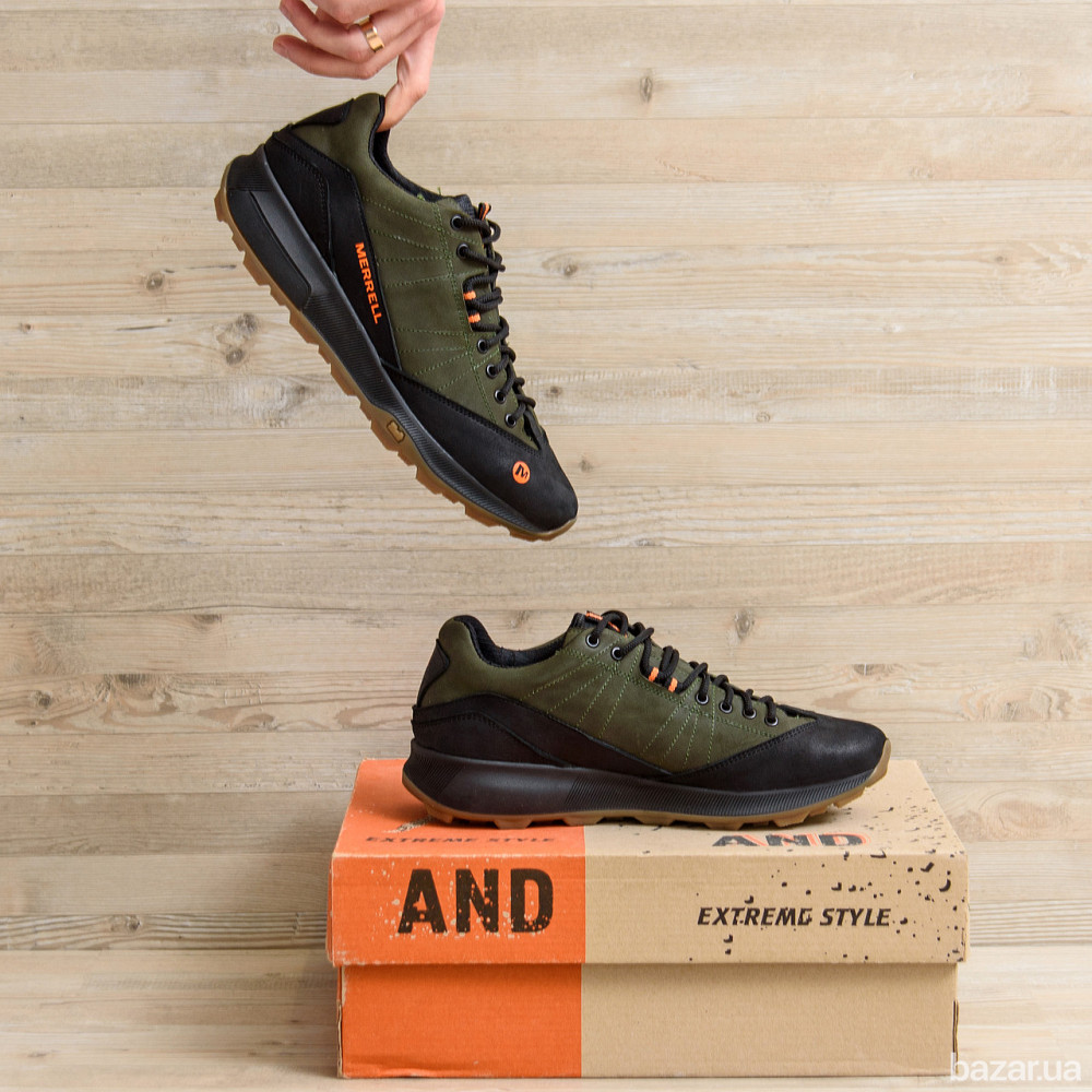 Мужские кожаные кроссовки MERRELL Green Киев - изображение 5