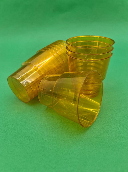 Одноразовый стакан стеклопластиковый оранжевый, 200 мл, 25 шт/пач Харків - зображення 2