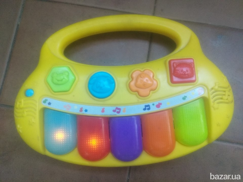 Переносне дитяче міні-піаніно з кольоровою світлоіндикацією. Львів - зображення 3