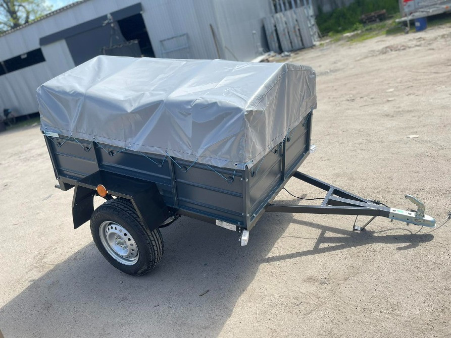 Новий причіп до легкового авто 150х130х40 "Дніпро" Вишневе - зображення 1