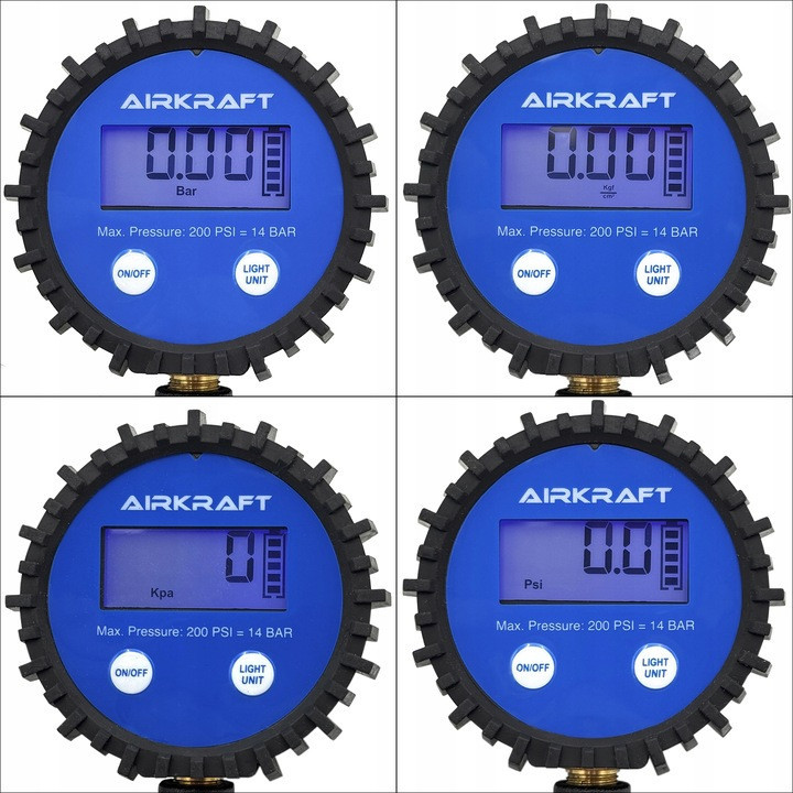 Пистолет для подкачки колес с цифровым манометром 14 бар AIRKRAFT STG-05D Харків - зображення 4
