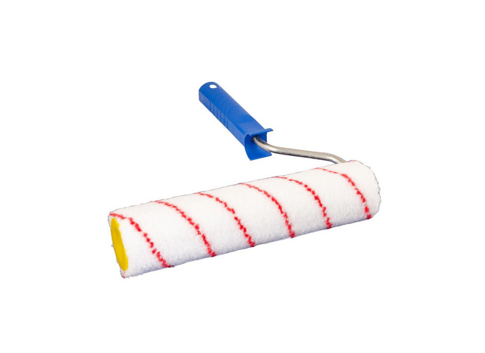 Валик малярный MASTERTOOL Nylon 48/250/9 мм Ø 8 мм с ручкой 92-5404-P Харків - зображення 1