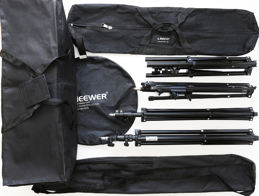 Компактний набір для фото- та відеозйомки: стійка, кріплення, парасолька, лампа Вишгород - зображення 2