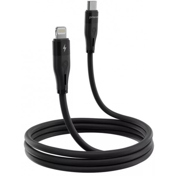 Кабель Proove Soft Silicone Type-C to Lightning 27W 1m Black (CCSO27002101) (Код товару:38307) Харків - зображення 2