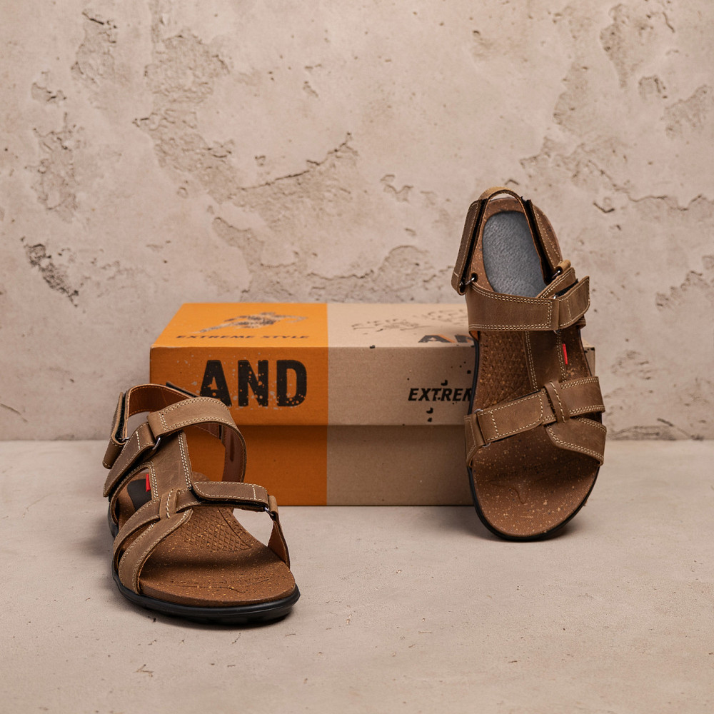 Мужские кожаные сандалии Antec Olive Киев - изображение 5