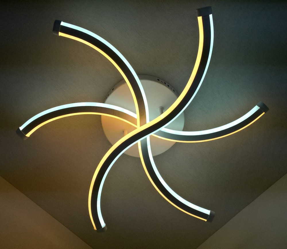 Світлодіодна стельова LED люстра 2008/3 Білий 12х58х58 см. Киев - изображение 1
