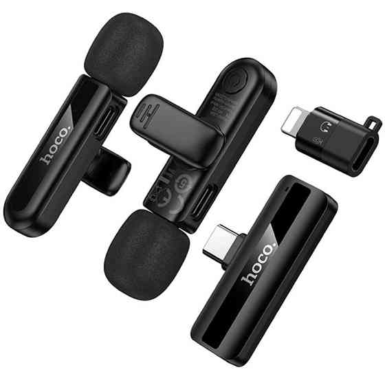 Петличный беспроводной микрофон Hoco L20A Mini Voice (Lightning/Type-C) 60 mAh Херсон