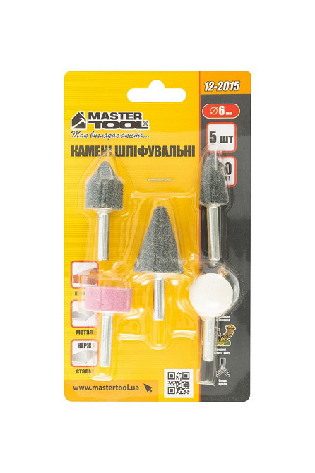 Камни шлифовальные MASTERTOOL 6 мм набор 5 шт 12-2015 Харків - зображення 3