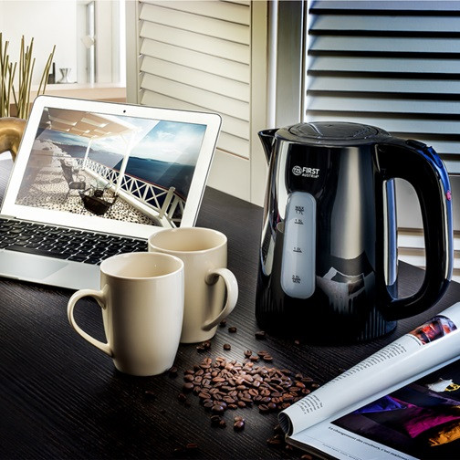 Електрочайник First FA-5417-7-BA 1.7 л черный Київ - зображення 2