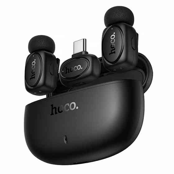 Петличный беспроводной микрофон Hoco L19 Graceful dual-mic 2in1 (Lightning/Type-C) Херсон