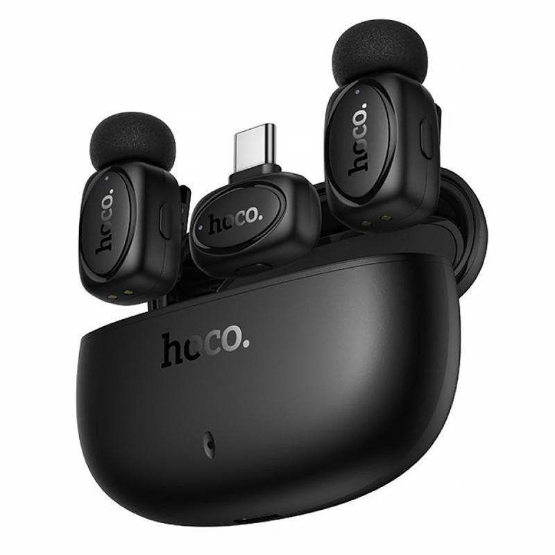 Петличный беспроводной микрофон Hoco L19 Graceful dual-mic 2in1 (Lightning/Type-C) Херсон - зображення 3