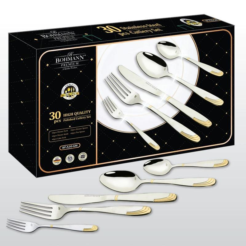 Набір столових приладів Bohmann BP-A30-GM 30 предметів Київ - зображення 1