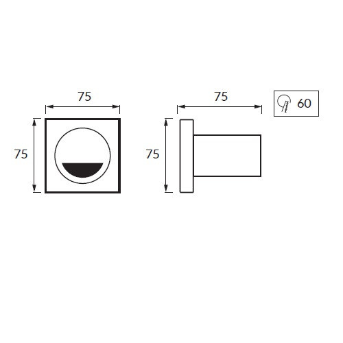 Ссвітильник для підсвічування сходів, Strühm, 3.5W, 4000K, врізний, квадратний, білий, STR-03123 Київ - зображення 2