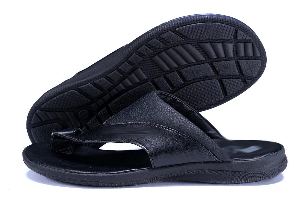 Мужские кожаные  летние шлепанцы-сланцы Київ - зображення 1