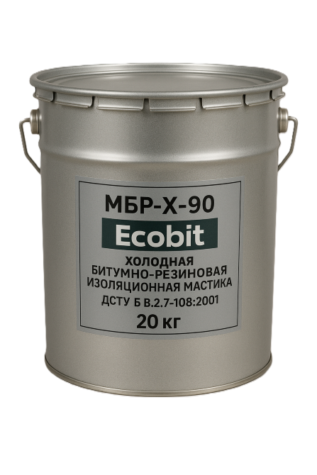 МБР-Х-90 Ecobit Холодна бітумно-гумова ізоляційна мастика ДСТУ Б В.2.7-108-2001 20 кг Дніпро - зображення 1