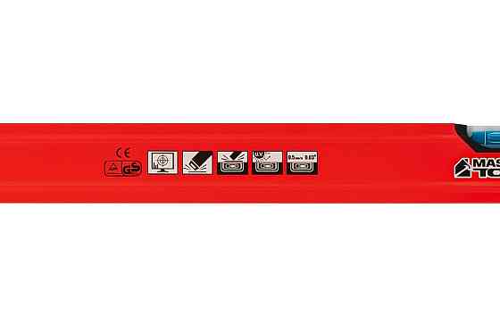 Уровень строительный MASTERTOOL ПРОФИ 100 см 2 капсулы 0,5 мм/м 0,03° фрезерованная поверхность/жело Харків