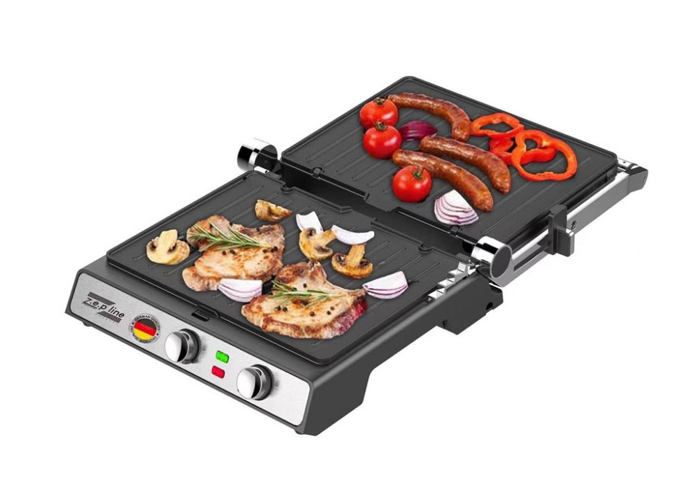 Гриль многофункциональный 2в1 Zepline ZP-809 3500 Вт серебристый Київ - зображення 6