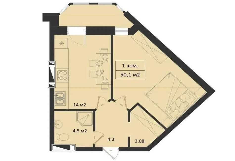 продажа 1-к квартира Одесса, Киевский, 36000 $ Одеса - зображення 2