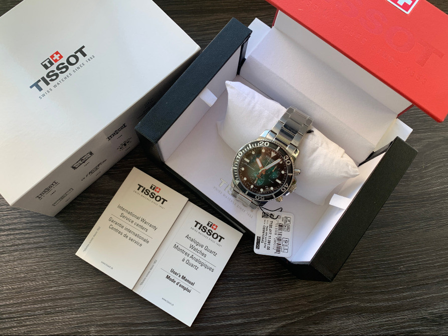 Дайверские часы TISSOT Seastar 1000 (НОВЫЕ) T120417 ремешок, браслет Киев - изображение 3