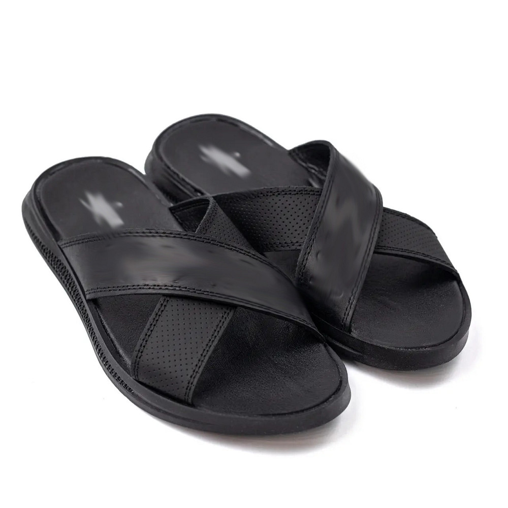 Мужские кожаные  летние шлепанцы-сланцы Київ - зображення 3