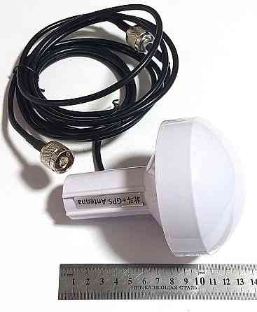 GPS антенна 1575.42MHz, RHCP, LNA усиление 35dB, Superbat Marine, кабель 3 м N-male, 3-5V (10919) Дніпро