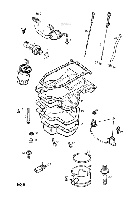 GM 90400227, Масляний піддон Опель Омега, 2.0, 2.2 16V, оригінал Вінниця - зображення 2