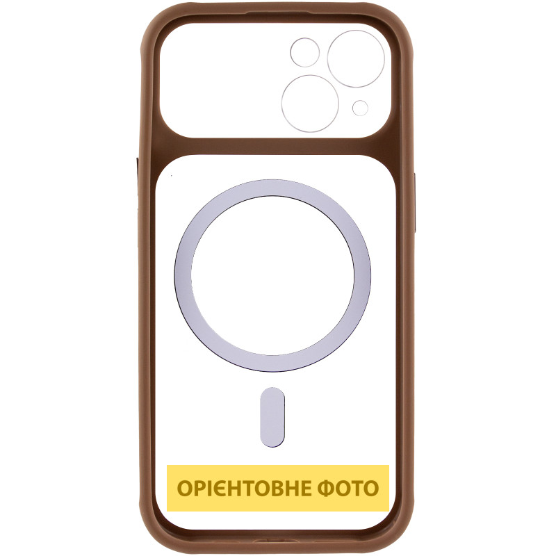 Чехол TPU+PC GETMAN Moon Clear with MagSafe для Apple iPhone 15 (6.1") Херсон - зображення 4