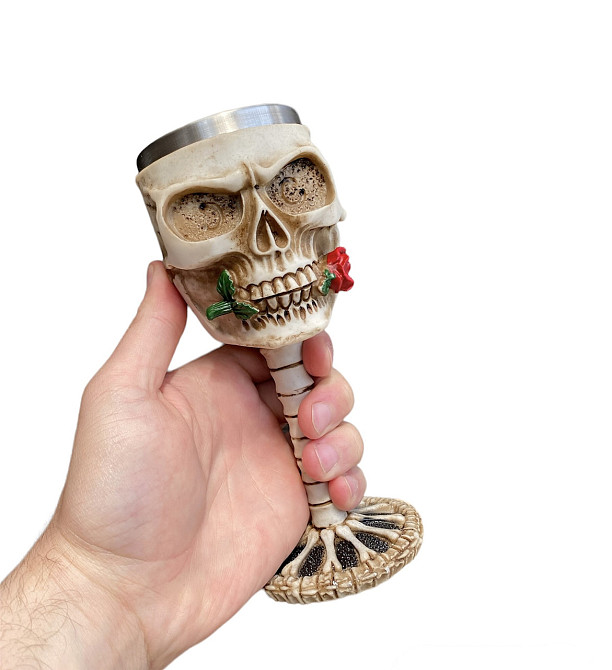 Бокал для вина 3 Череп с Розой Київ - зображення 7