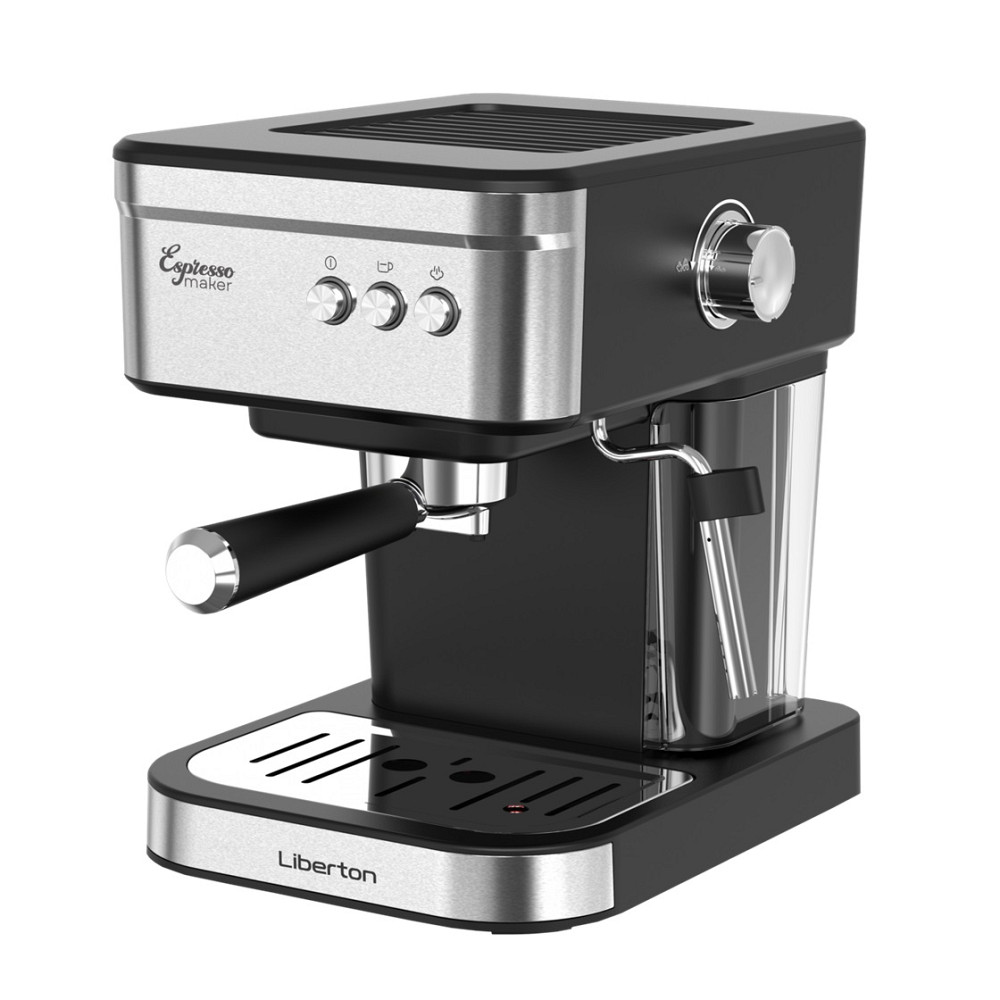 Кофеварка рожковая Liberton LСM-2204 950 Вт серебристая Київ - зображення 10