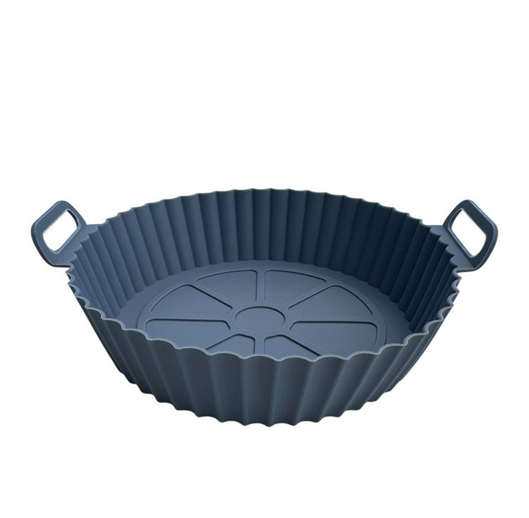 Форма в аерогриль круглая силиконовая 19281 17х17х4 см серая Київ - зображення 1