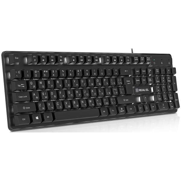 Клавіатура REAL-EL RK-7015 USB Black (EL123100049) Харків - зображення 3