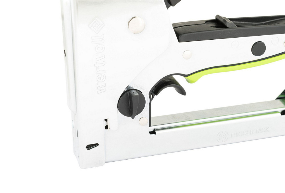 Степлер триггерный рессорный WERTVOLL 3-В-1 скоба R53 4-14мм/шпилька 14 мм/гвоздь 14 мм корпус метал Харків - зображення 3