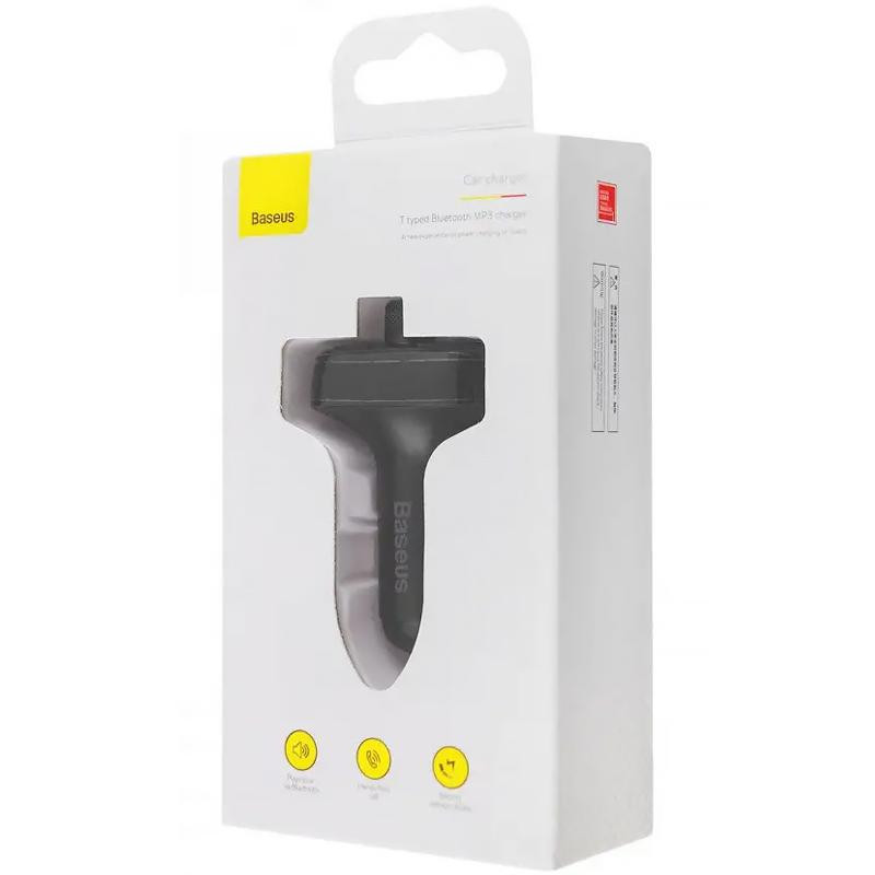 АЗУ FM модулятор Baseus S-09 Overseas Edition 3.4A (2USB-A) (CCMT000301) Херсон - зображення 4