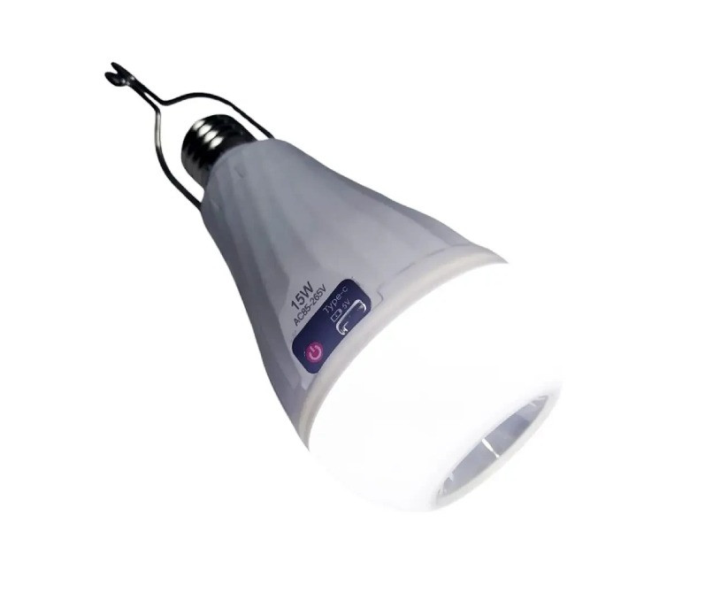 Лампочка – ліхтарик із акумуляторами 2×18650 Z-726 цоколь E27 Одесса - изображение 4