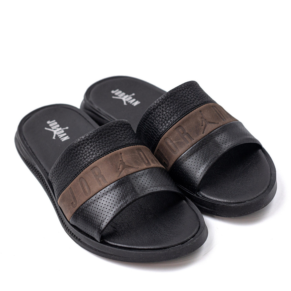 Мужские кожаные  летние шлепанцы-сланцы Jordan Київ - зображення 4