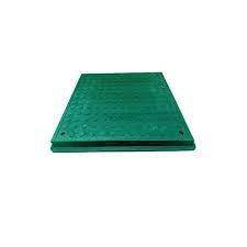 Люк пластиковый квадратный 650х650 с замком (зелёный) Київ - зображення 2