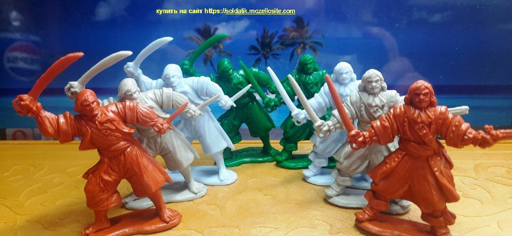 Пірати 17ст. 1/32м, 54мм, 2-і фігурки, іграшки, міні-набір, солдатики, подарунки для дітей Київ - зображення 1