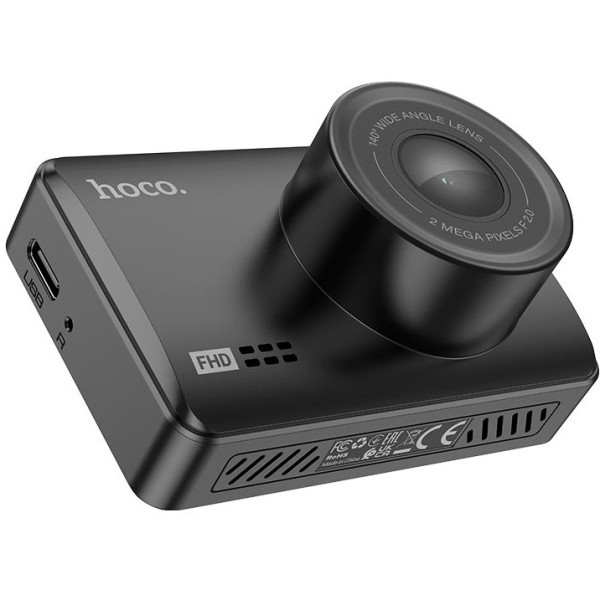 Автомобільний відеореєстратор Hoco DV3 Driving recorder with display (dual-channel) Black (Код товар Харьков - изображение 4