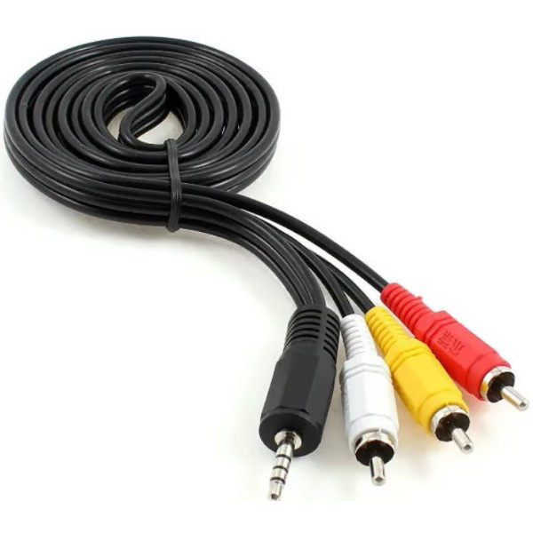 Аудіо-кабель Cablexpert 3.5 мм - 3хRCA (M/M) 2 м Чорний (CCA-4P2R-2M) (Код товару:39459) Харків - зображення 1