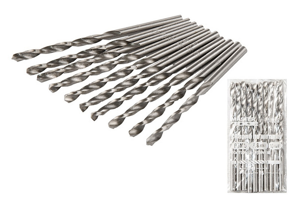 Сверло для металла MASTERTOOL HSS 3.8х75 мм WHITE 10-1038 Харьков - изображение 1