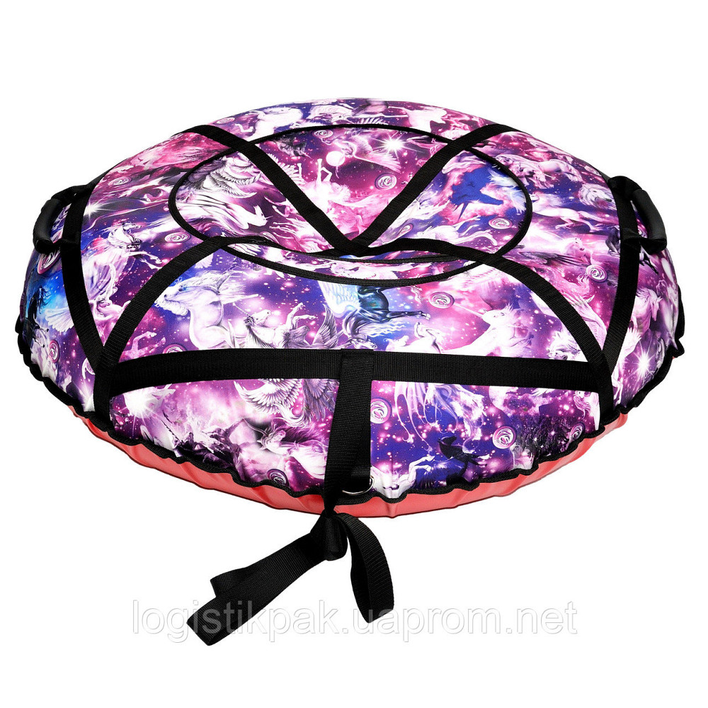 Тюбинг ватрушка надувная|100см|"Единороги"|(Оксфорд,ПВХ) Харьков - изображение 2