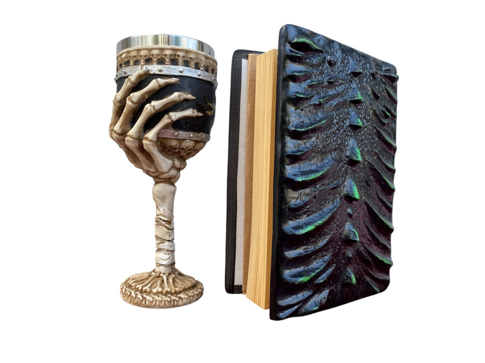 Подарочный набор Бокал 3 Рука с Черепами и Блокнот 3 Око Лесного Дракона Київ - зображення 2