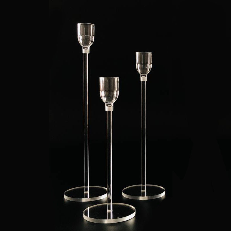 Подсвечники акриловые Leeseph 3шт прозрачные  MV044 Одеса - зображення 1