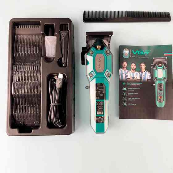 Машинка для стрижки аккумуляторная VGR V-600 GREEN 8 Вт зеленая Киев
