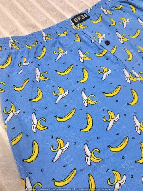 Мужские голубые трусы с ярким принтом "Бананы" ТМ "Bres" (арт. MBXK 307/01/121) Кривой Рог - изображение 2