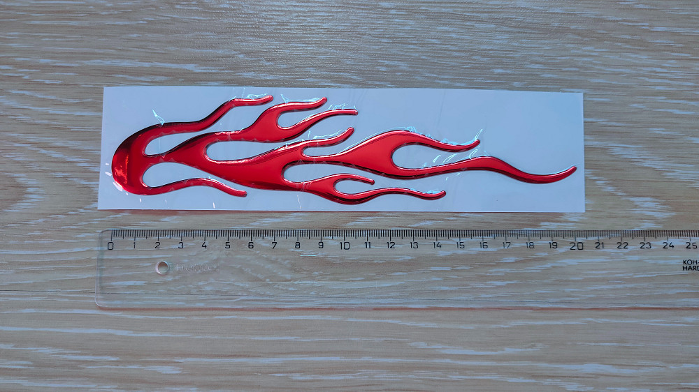 Наклейка на авто Огонь выпуклая на авто-мото Бориспіль - зображення 1