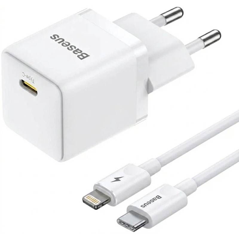 СЗУ Baseus Palm Fast Charger 20W (1USB-C) + кабель Type-C to Lightning (E01164) Херсон - изображение 1