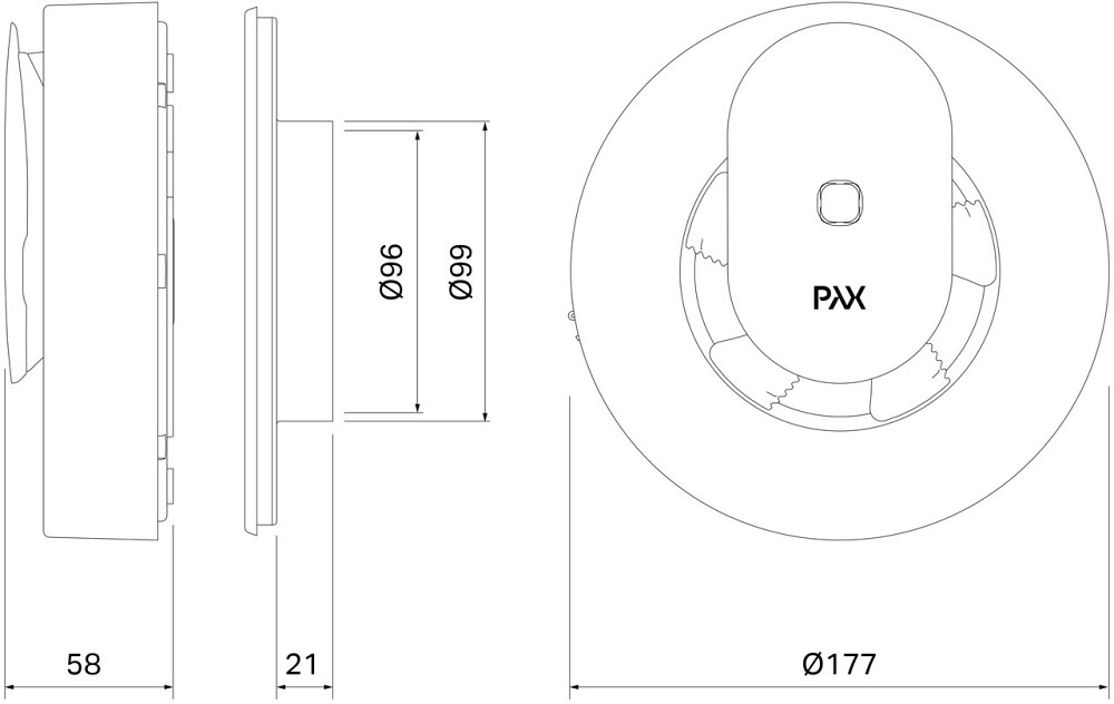 Умный вытяжной вентилятор PAX NORTE WHITE белый 110 м3/час для ванной комнаты SMART (управление смар Киев - изображение 7