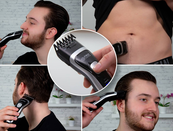 Машинка для стрижки волос в наборе First FA-5676-6 3 Вт черная Київ - зображення 5