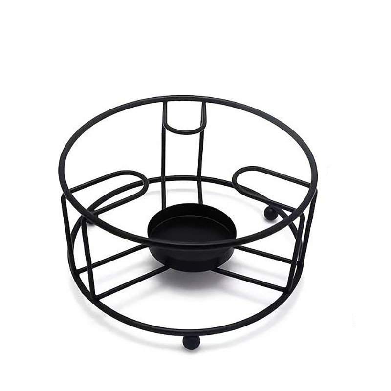 Подставка-подогреватель Leeseph для чая или готовых блюд со свечой черный Одеса - зображення 1